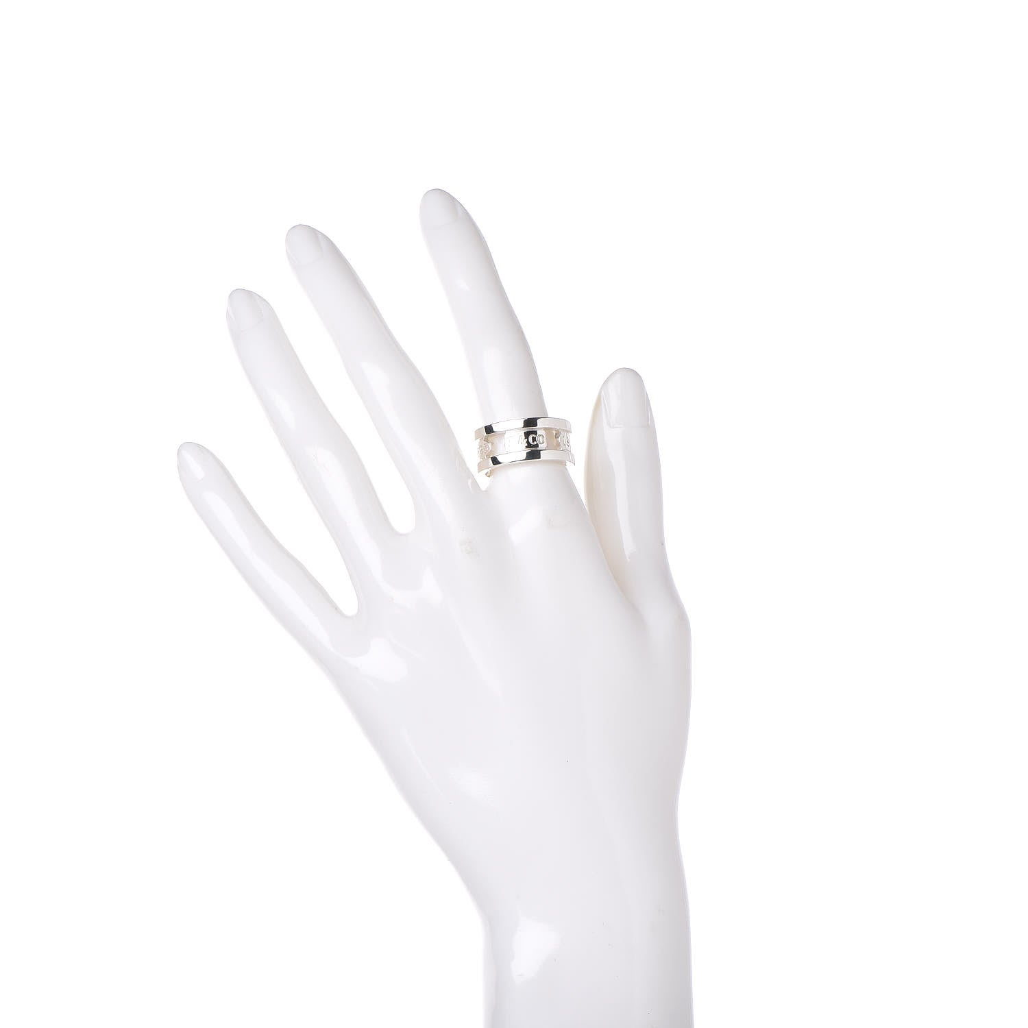 Tiffany Sterling Silver 1837 Elements Ring 54 7 2 of 6