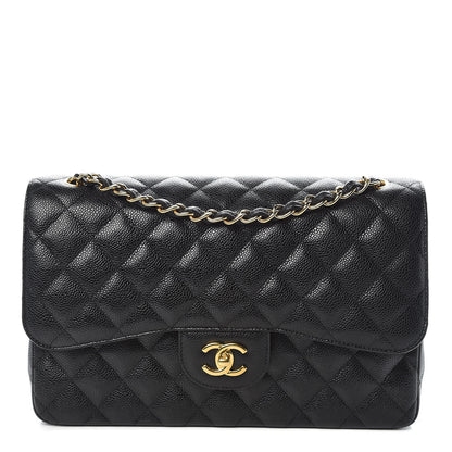 Chanel Caviar Quilted Jumbo Double Flap Black 1 of 10