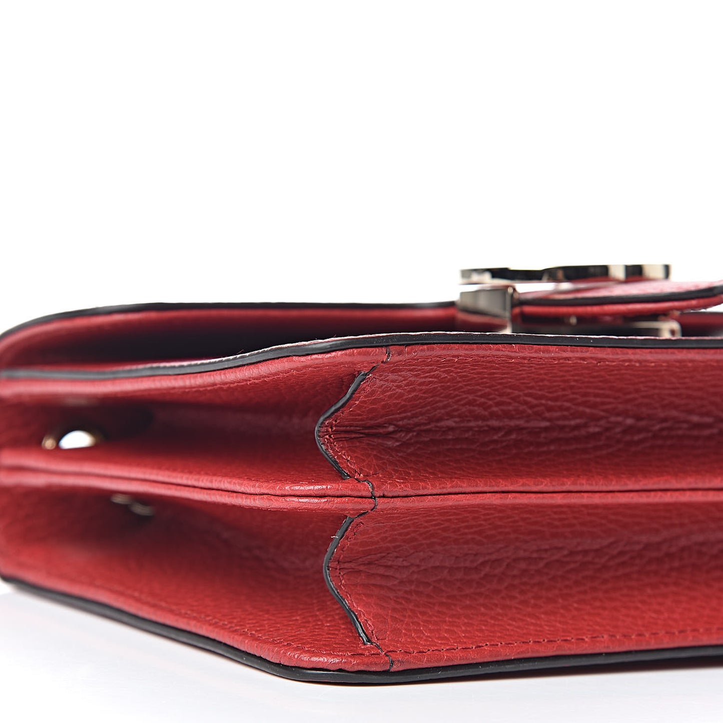 Dollar Calfskin Small Interlocking G Shoulder Bag Red