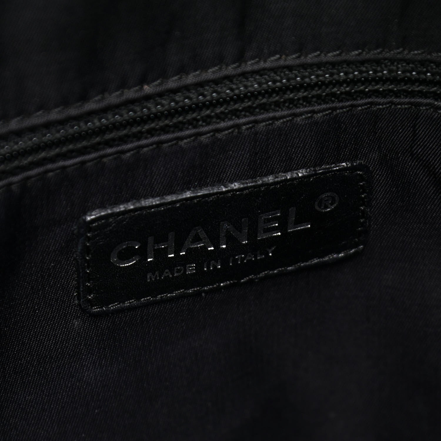 Chanel Coated Canvas Quilted Large Paris Biarritz Tote Black 7 of 19