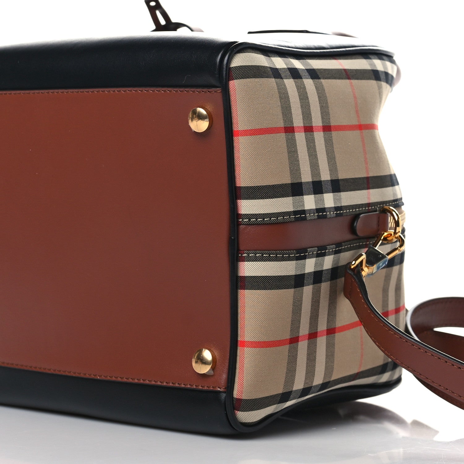 Burberry Smooth Calfskin Small Cube Bowling Bag Black 8 of 8