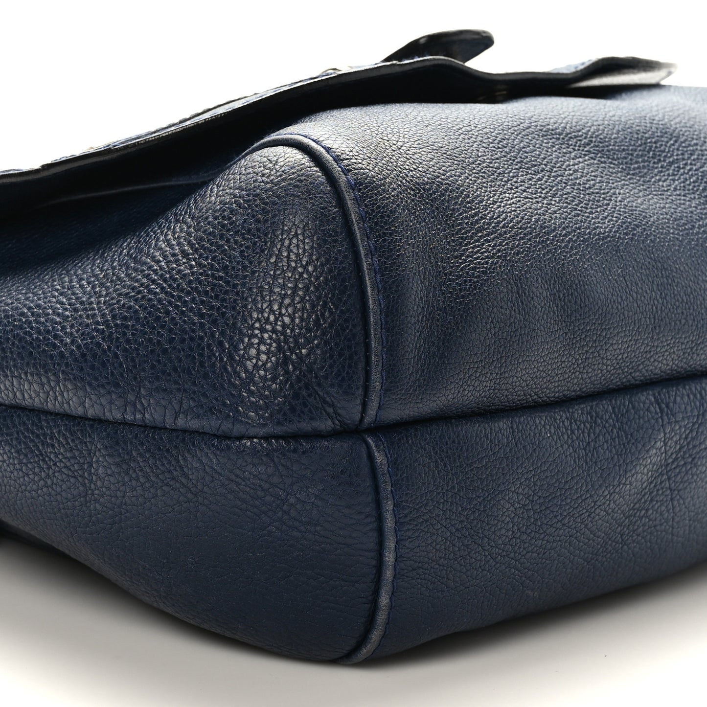 Calfskin Large Techno Horsebit Flap Blue