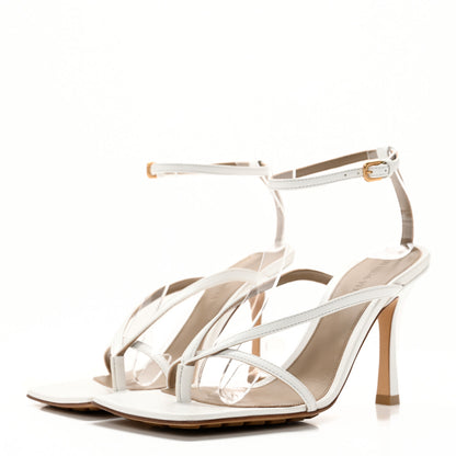 Bottega Veneta Lambskin Stretch Multi Strap 90mm Sandals 36 Optic White 3 of 10