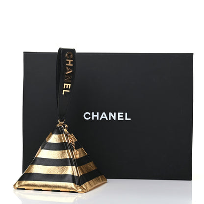 Chanel Metallic Lambskin CC Kheops Pyramid Bag Gold Black 8 of 8