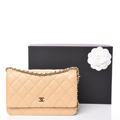 Chanel Caviar Quilted Wallet On Chain WOC Beige Clair 11 of 11