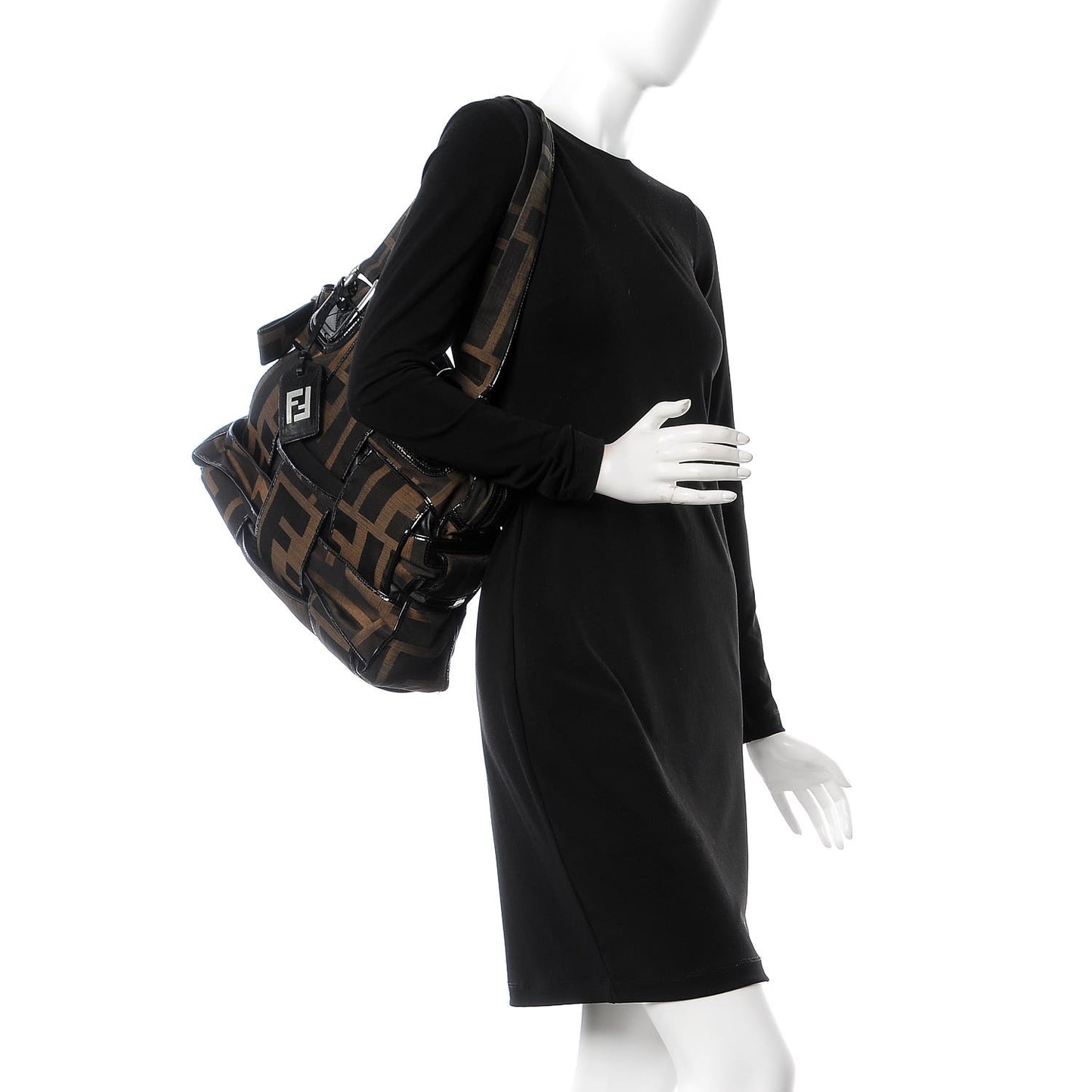 Patent Zucca Crossword Grande Bag Tobacco