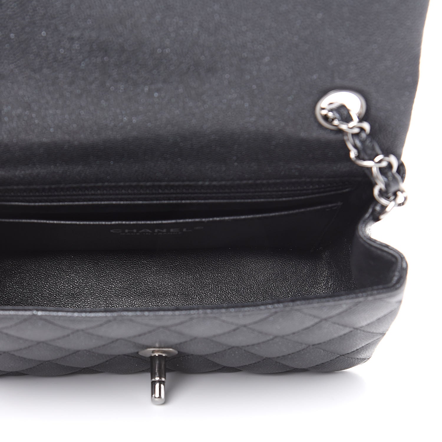 Chanel Iridescent Caviar Quilted Mini Rectangular Flap Black 6 of 11