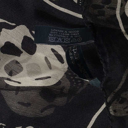 Alexander McQueen Silk Chiffon Skull Scarf Black 6 of 6