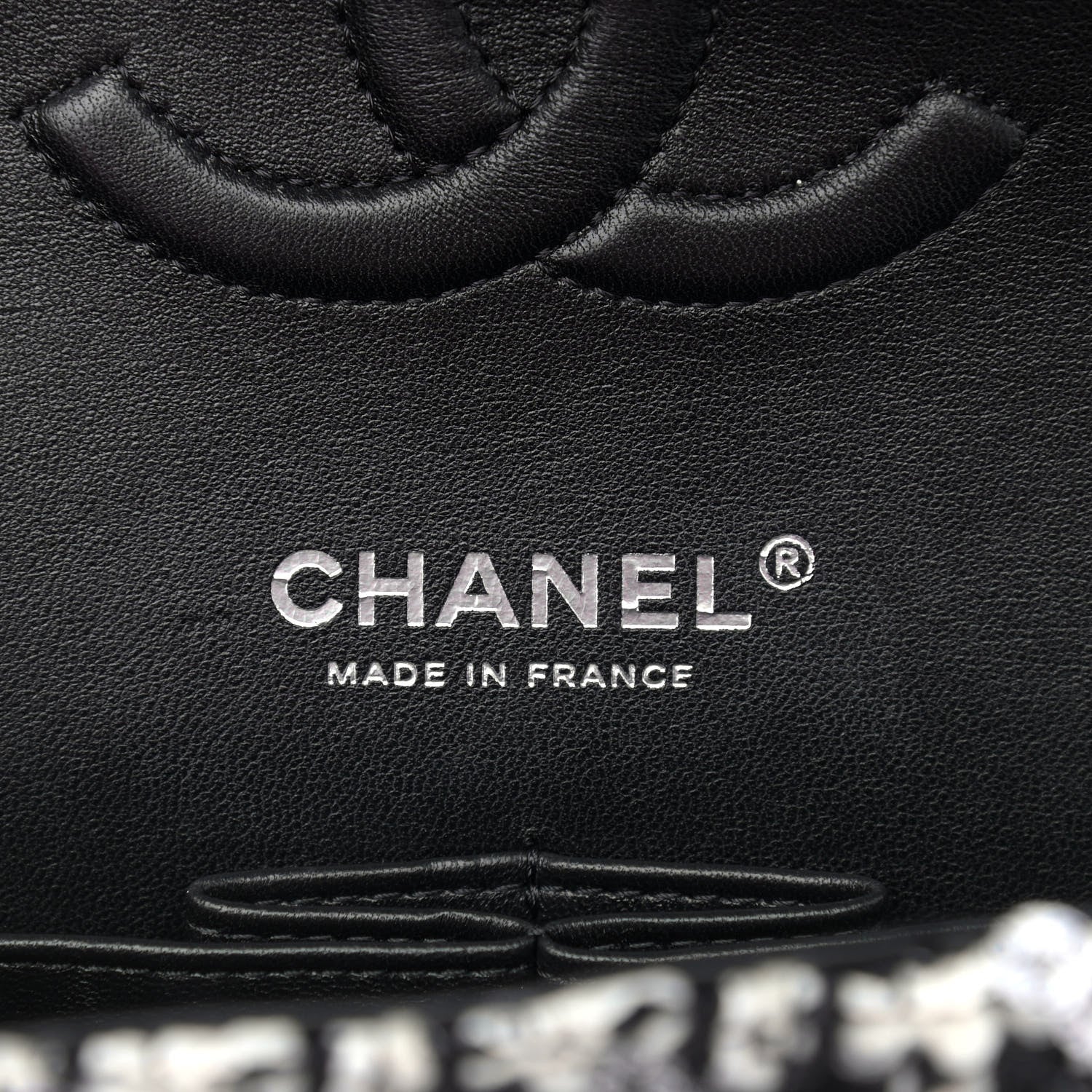 Chanel Tweed Sequin Quilted Medium Double Flap Black White 6 of 11