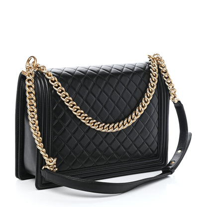 Chanel Lambskin Quilted Large Boy Flap Black 3 of 10