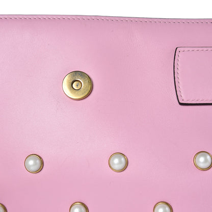 Gucci Nappa Pearl Studded Mini Queen Margaret Broadway Shoulder Bag Sugar Pink 12 of 13