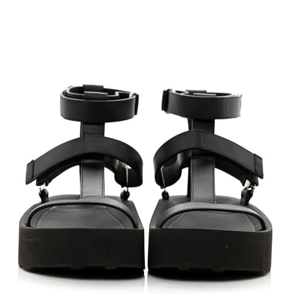 Hermes Calfskin Womens Enid Sandals 36 Black 2 of 8