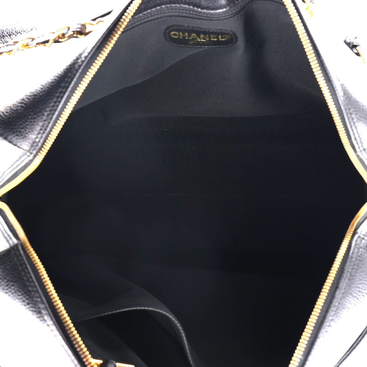 Chanel Caviar CC Tote Black 5 of 10
