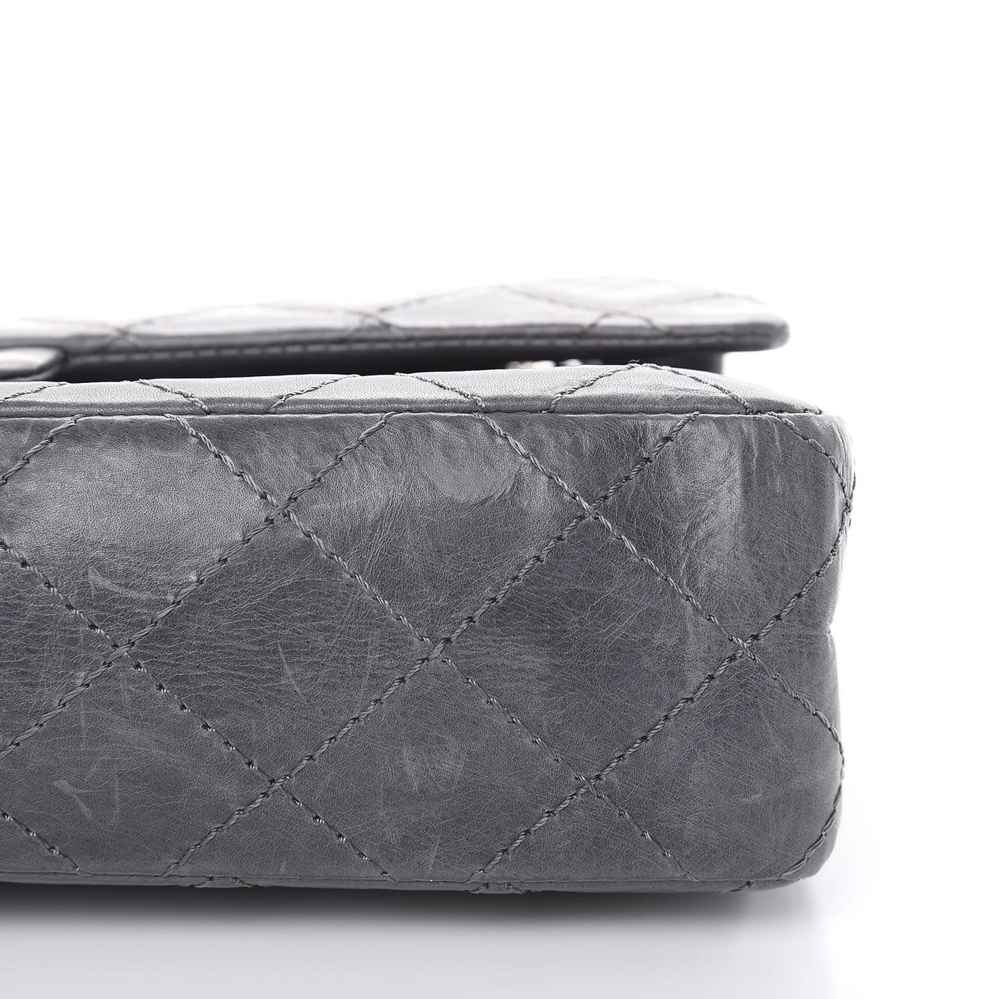 Aged Calfskin Quilted 50th Anniversary 2.55 Reissue Flap 226 Grey
