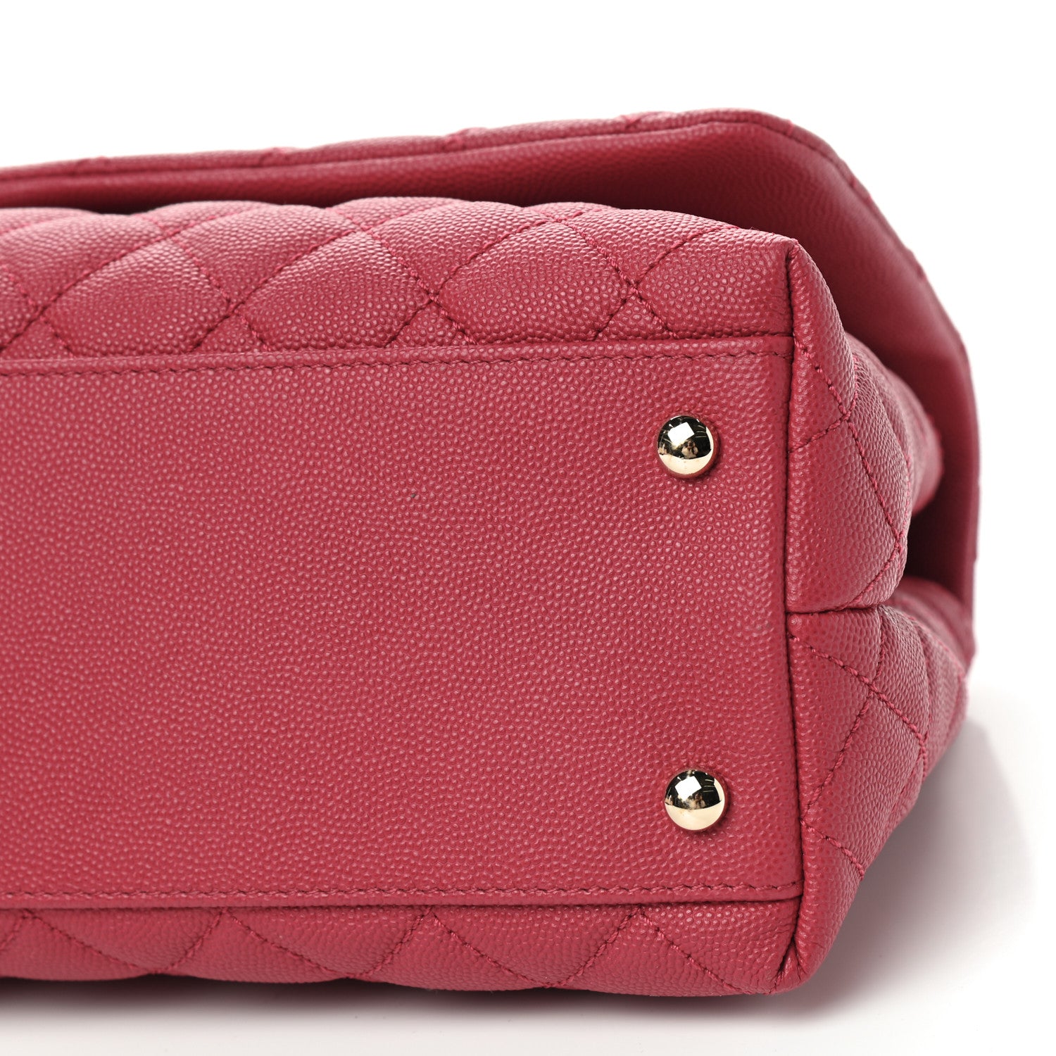 Chanel Caviar Quilted Small Coco Handle Flap Fuchsia 6 of 9