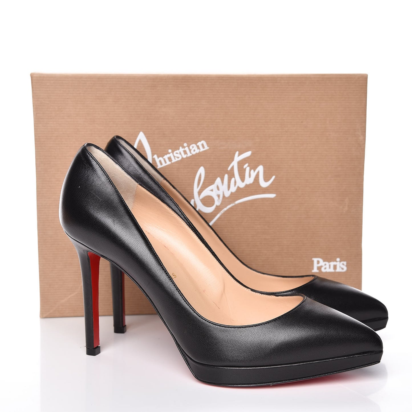 Shiny Nappa Pigalle Plato 100 Pumps 39 Black