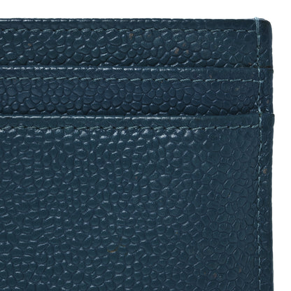 Chanel Caviar Timeless CC Card Holder Wallet Blue 9 of 13