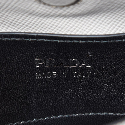 Prada Saffiano Cuir Medium Double Handle Tote Talco Black 8 of 13
