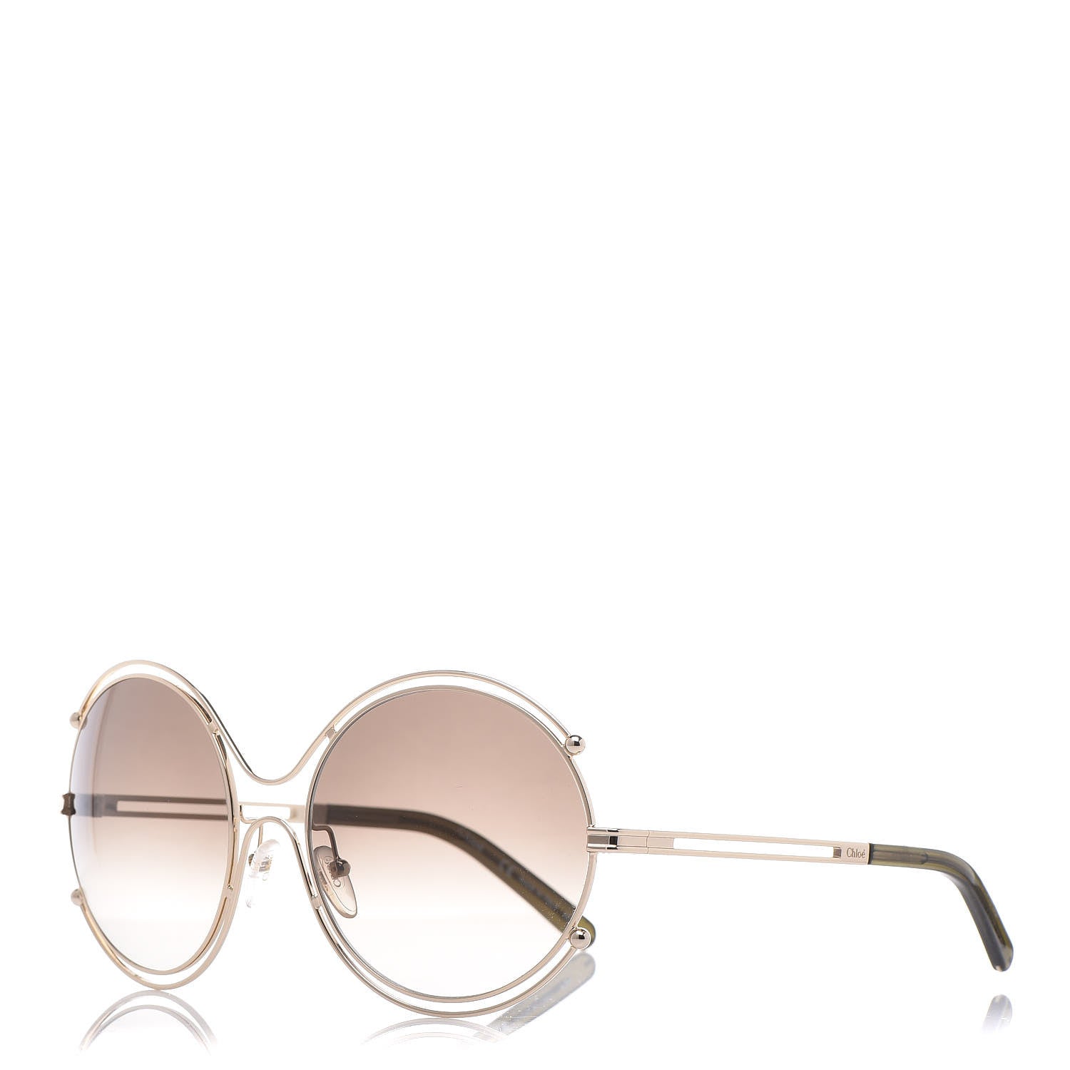 Chloe Isidora Oversized Round Sunglasses CE122S Gold 1 of 7