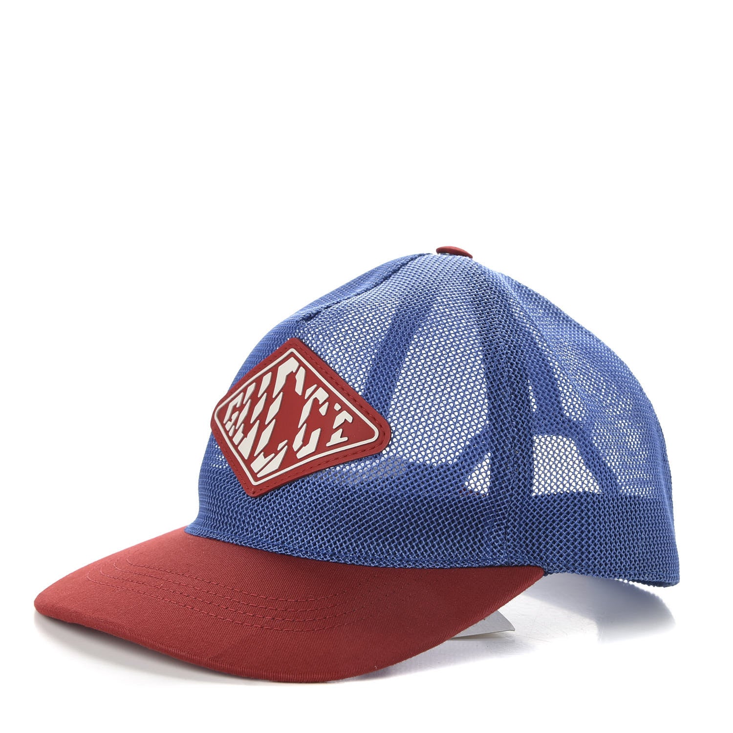 Gucci Mesh Game Logo Baseball Hat M Blue Red 1 of 9