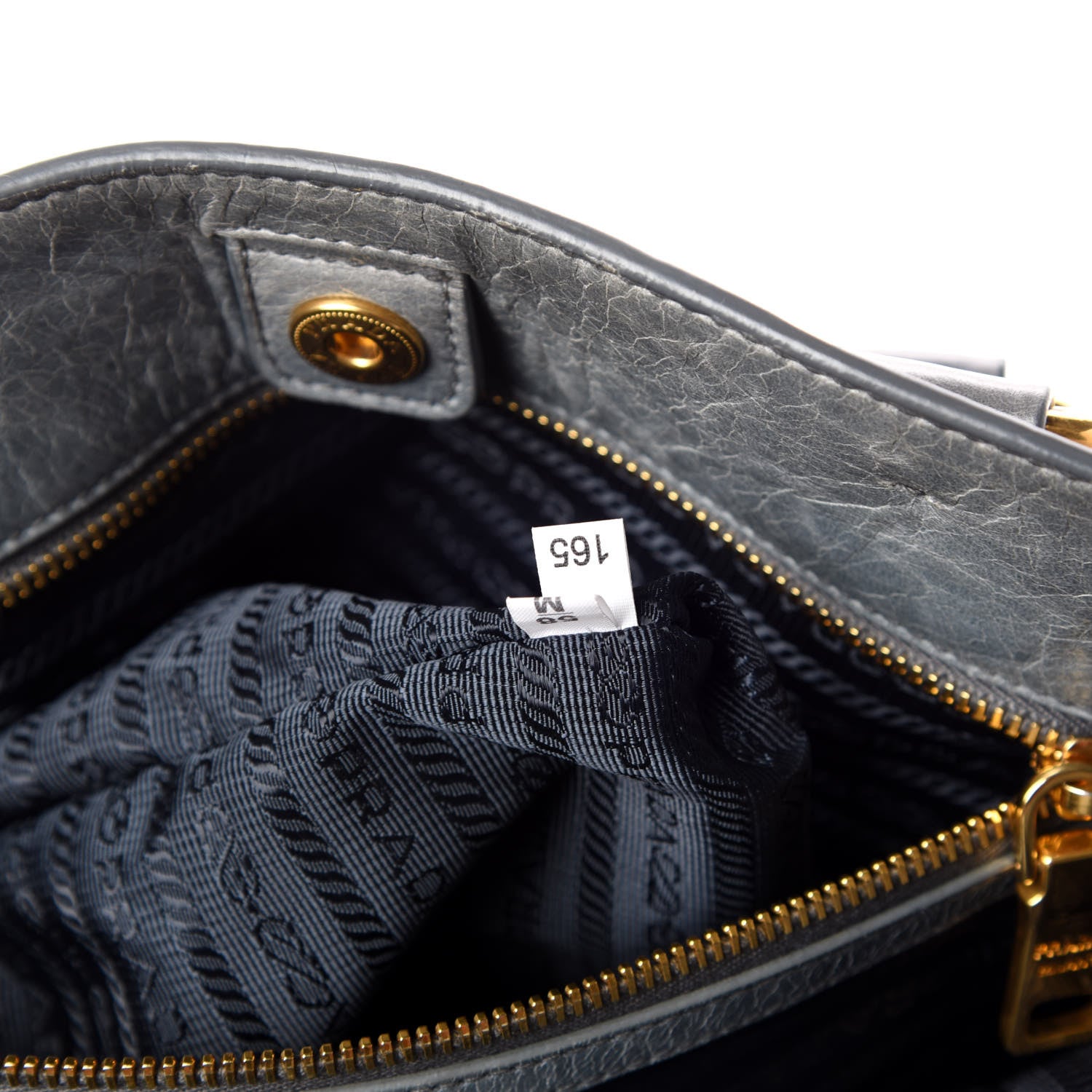 Prada Vitello Shine Tote Blue 10 of 12