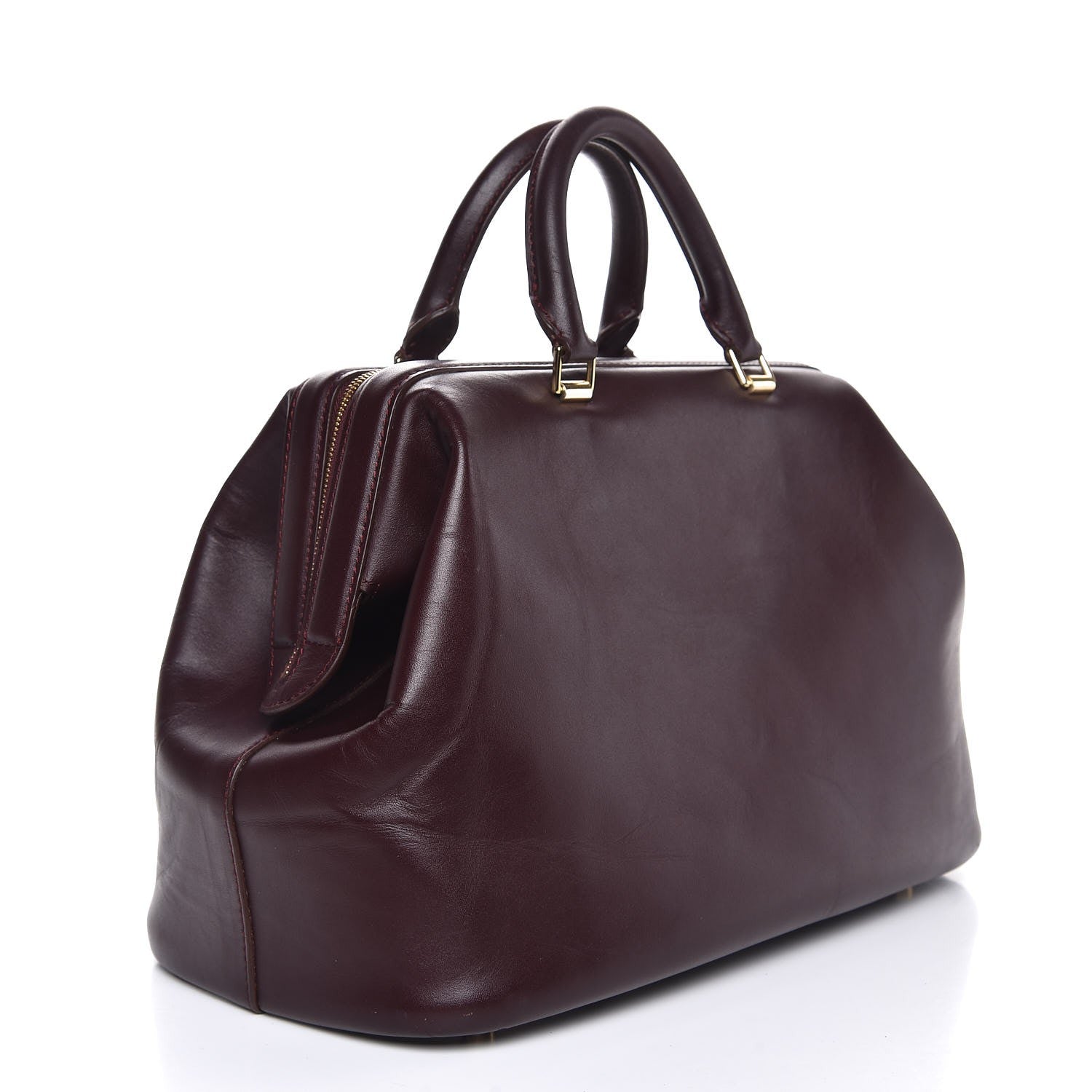 Celine Calfskin Doctor Frame Bag Burgundy 3 of 12