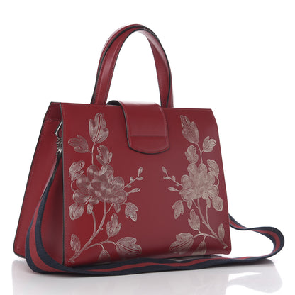 Gucci Calfskin Web Chinese New Year Medium Dionysus Tote Bag Hibiscus Red 2 of 9
