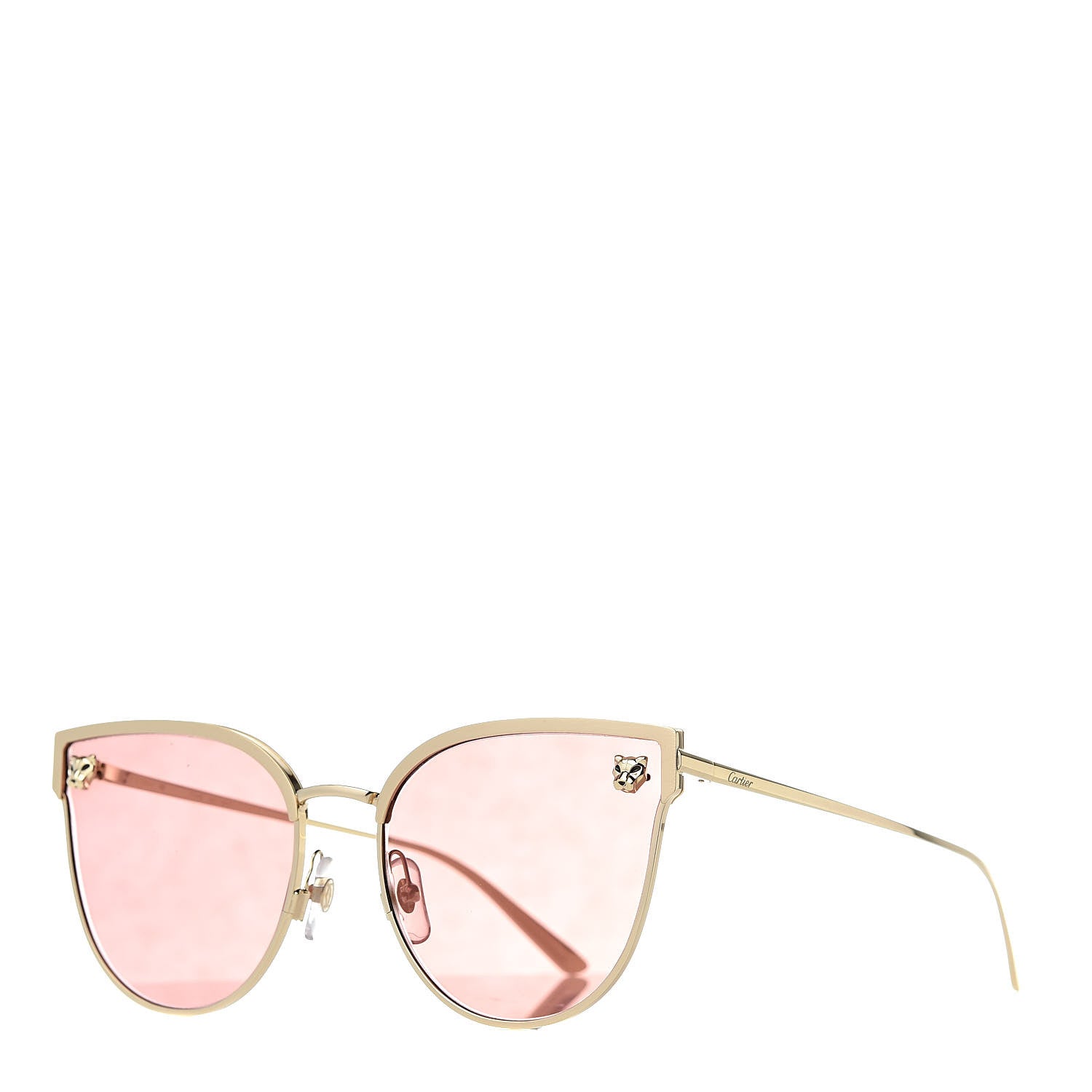 Cartier Panthere De Cat Eye Sunglasses Pink Flash Gold 1 of 7