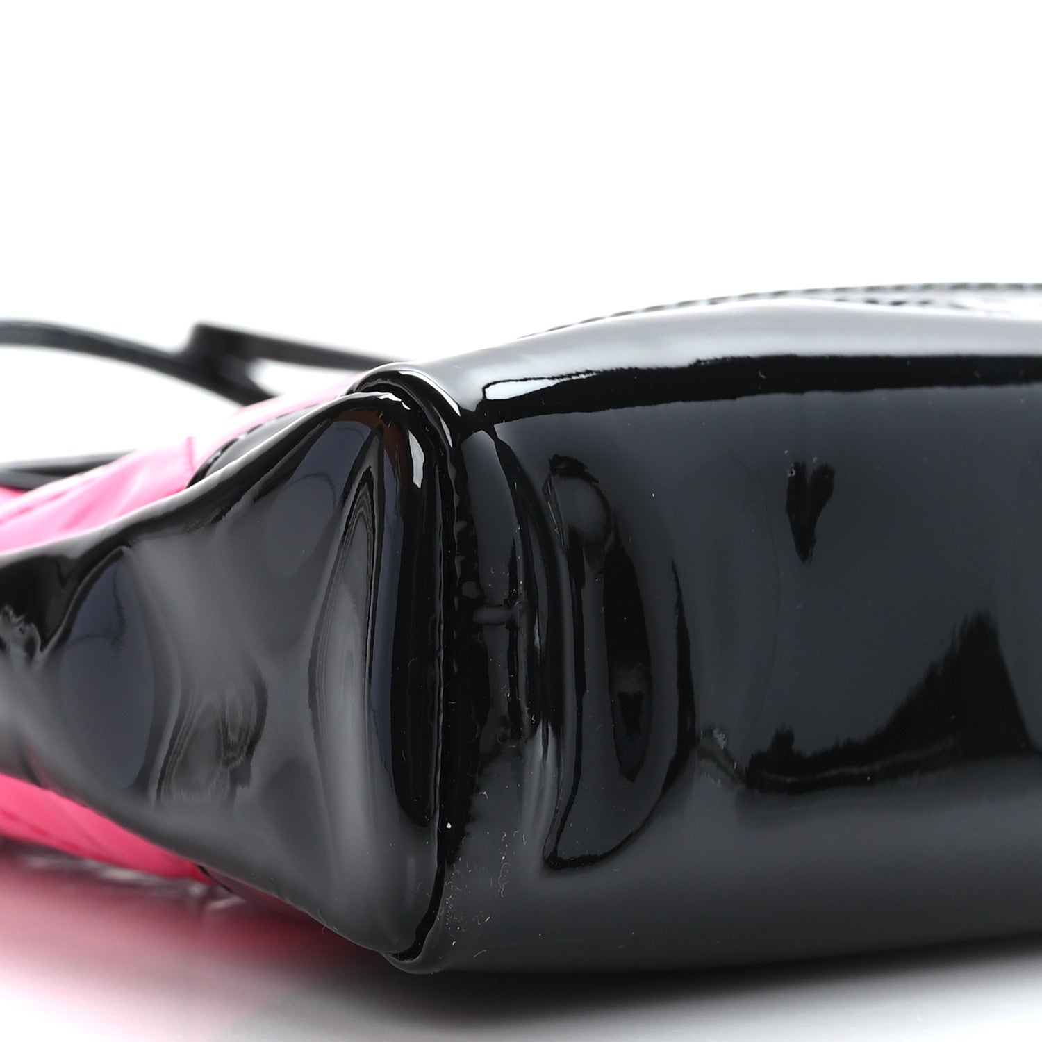 Chanel Patent Calfskin Quilted Mini 31 Shopping Bag Pink Black 4 of 10