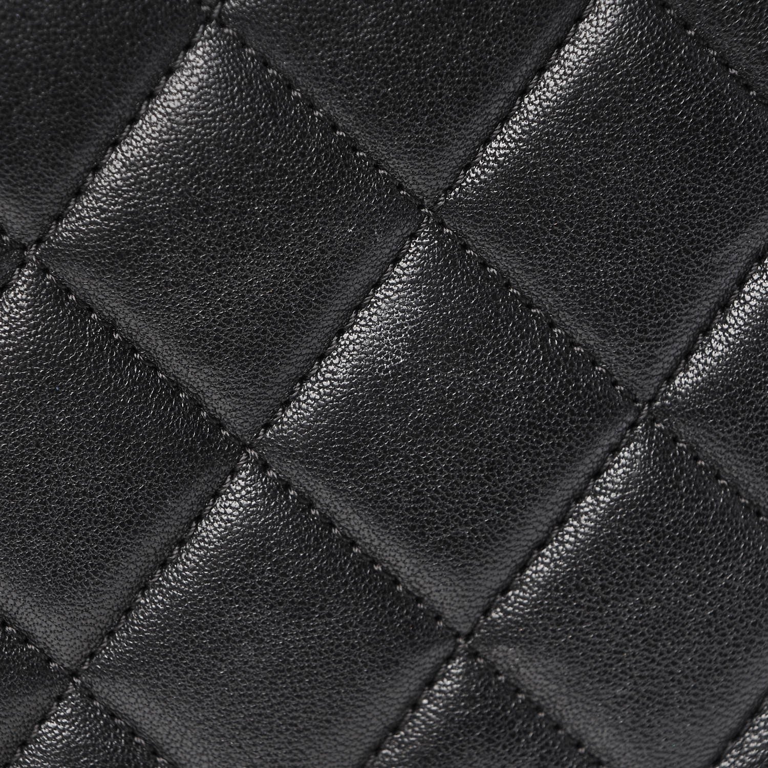 Chanel Shiny Sheepskin Quilted Large Trapezio Flap Black 9 of 10