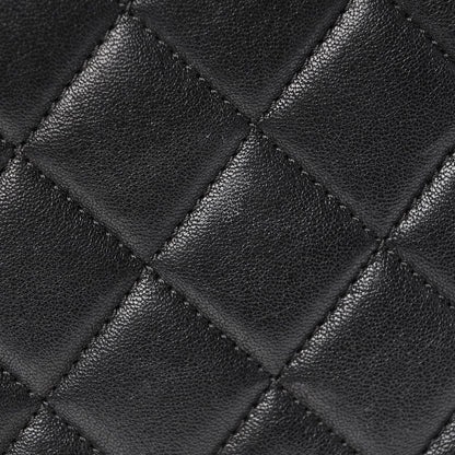 Chanel Shiny Sheepskin Quilted Large Trapezio Flap Black 9 of 10