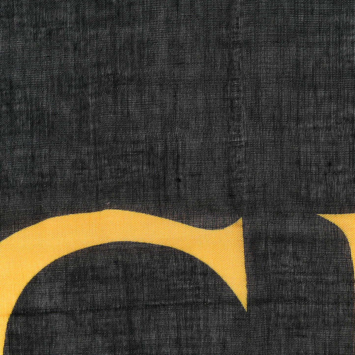 Modal Silk Logo Square Scarf Black