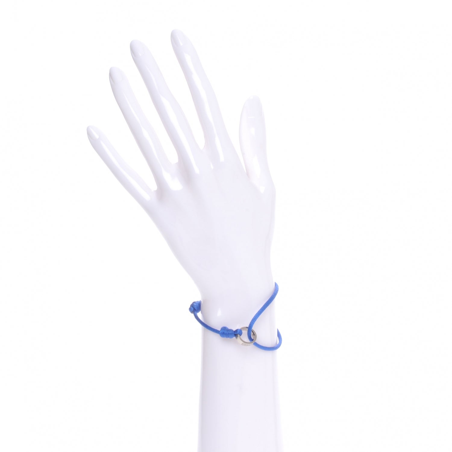 Cartier 18k White Gold Charity LOVE Adjustable Cord Bracelet Royal Blue 2 of 6