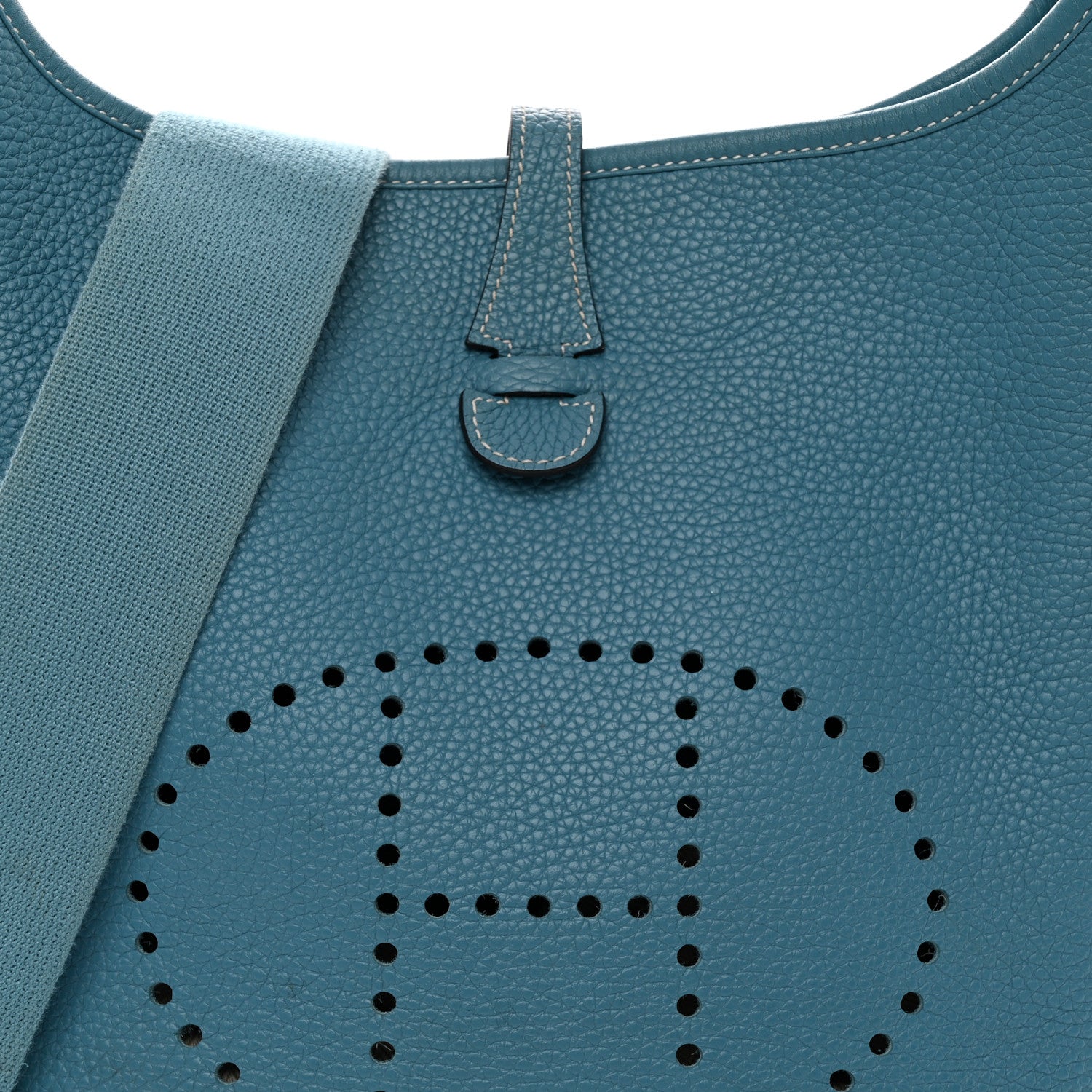 Hermes Taurillon Clemence Evelyne III GM Blue Jean 8 of 14