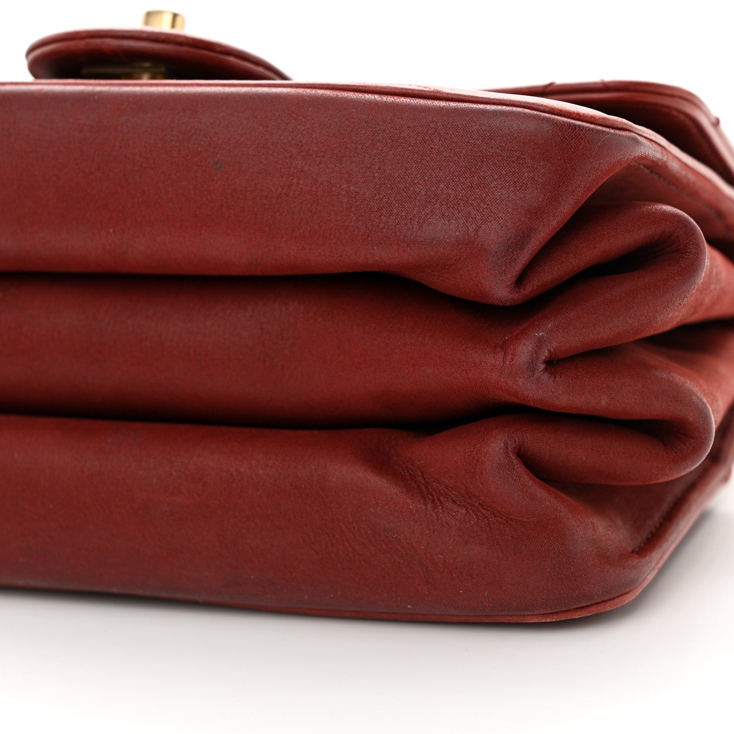 Chanel Iridescent Calfskin Quilted Mini Straight Lined Flap Red 10 of 14