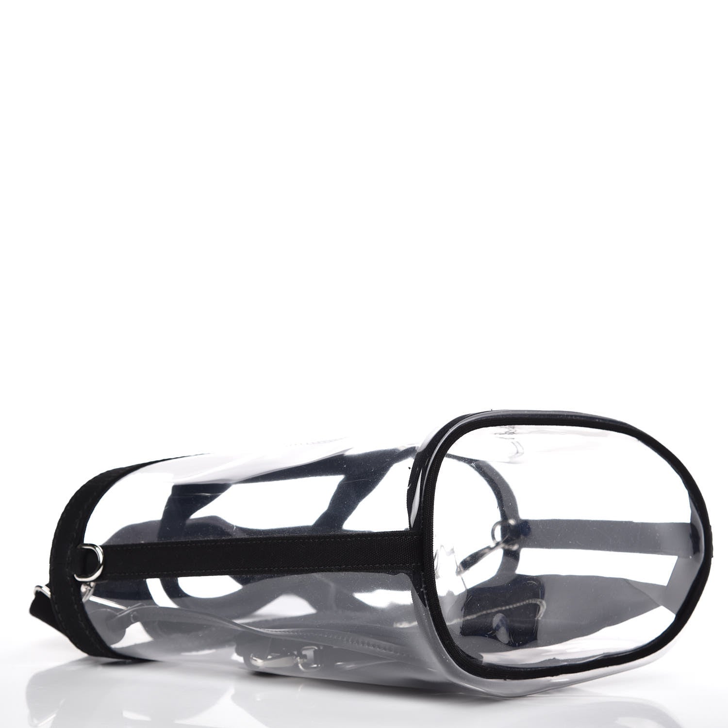Prada Plexiglass Canapa Small Shopper Tote Black 5 of 7