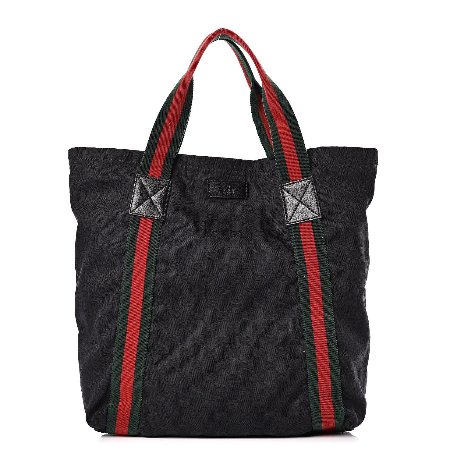 Gucci GG Monogram Medium Web Handle Vertical Tote Black 1 of 10