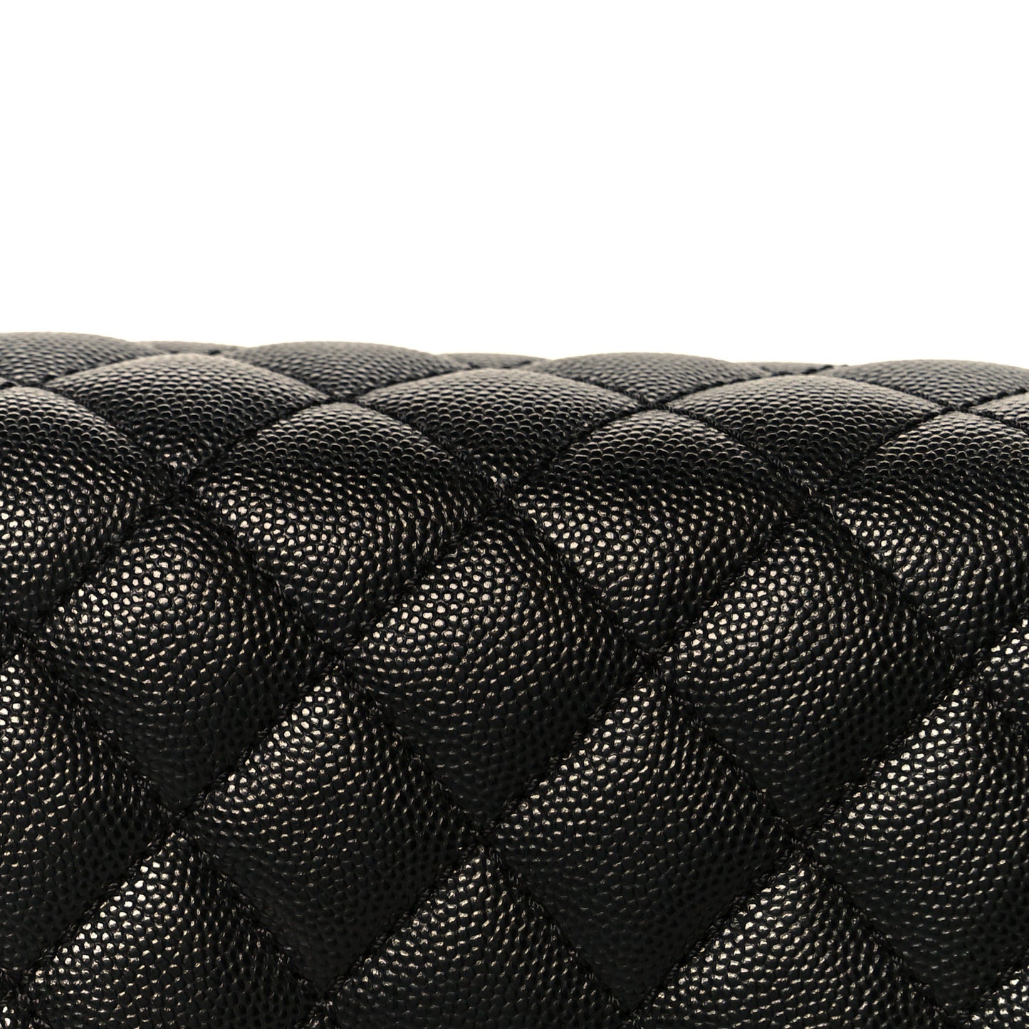 Caviar Quilted Small Coco Handle Flap Black