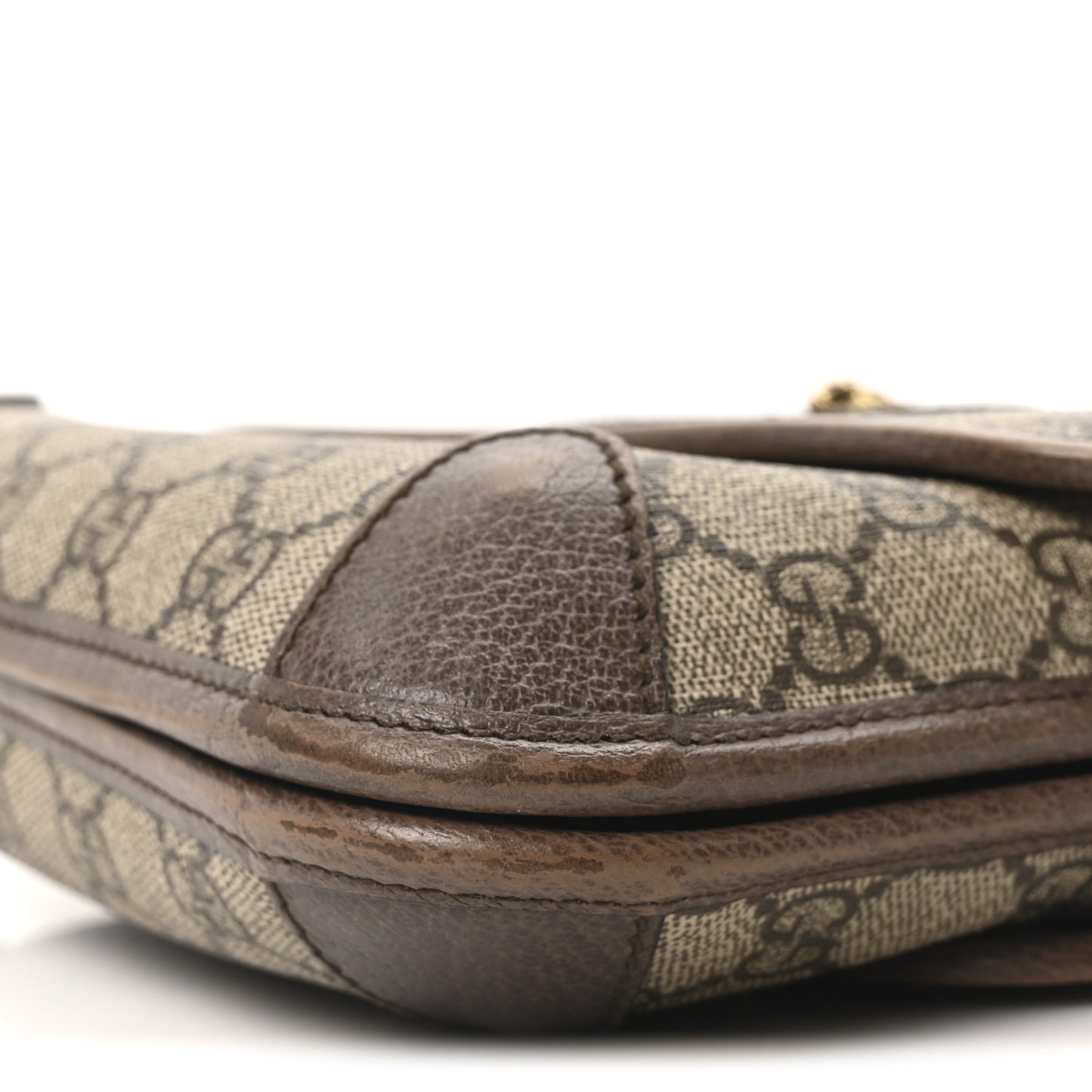 GG Supreme Monogram Web Small Neo Vintage Double Flap Messenger Bag Beige New Acero