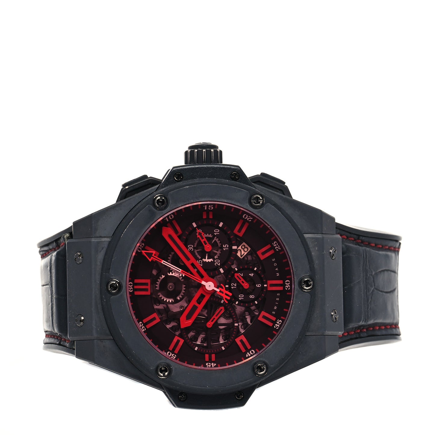 Ceramic Alligator 48mm Big Bang King Power Limited Edition "Congo" Automatic Watch Red 710.CI.1190.NR.CG011