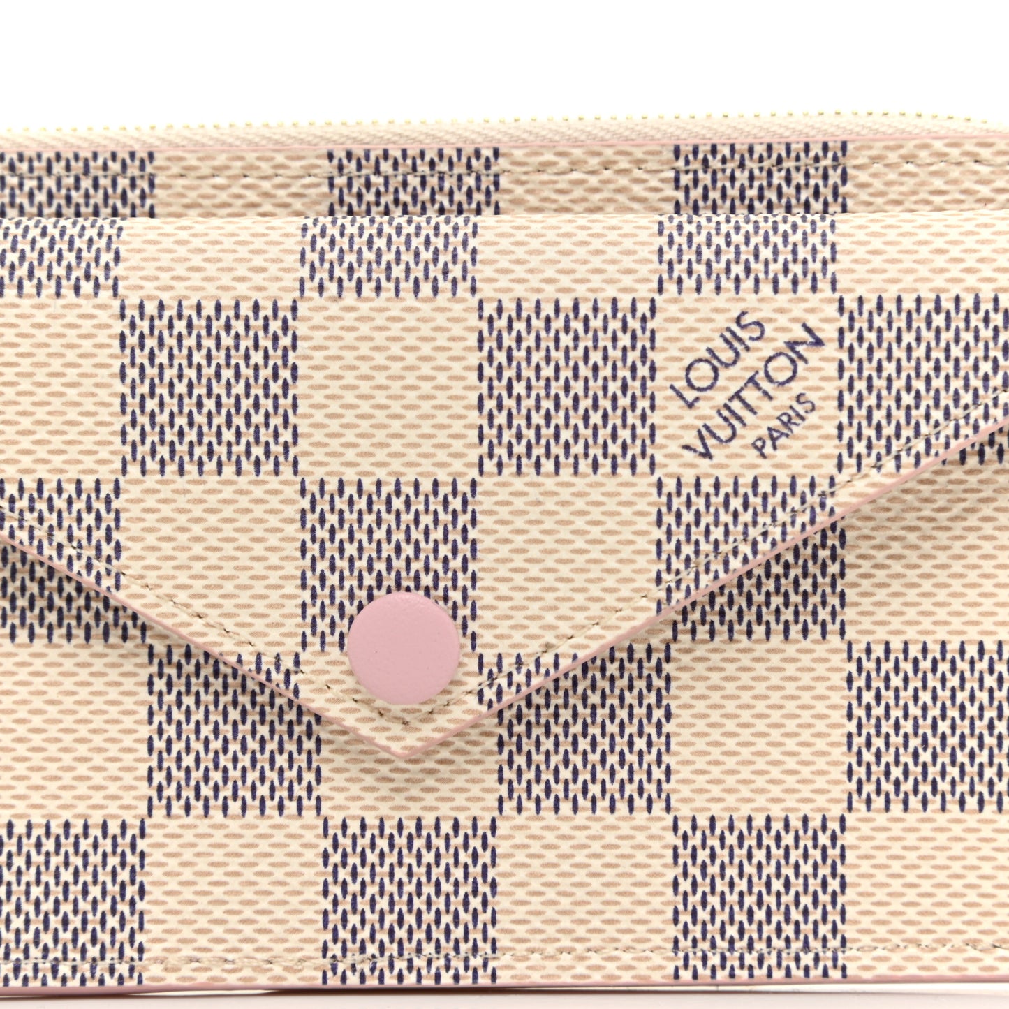 Damier Azur Recto Verso Card Holder Rose Ballerine