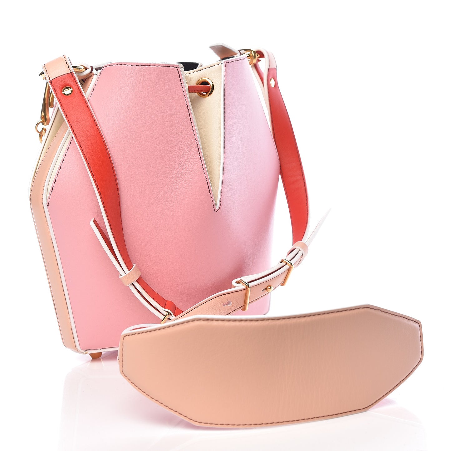 Calfskin Small Bucket Bag Pink