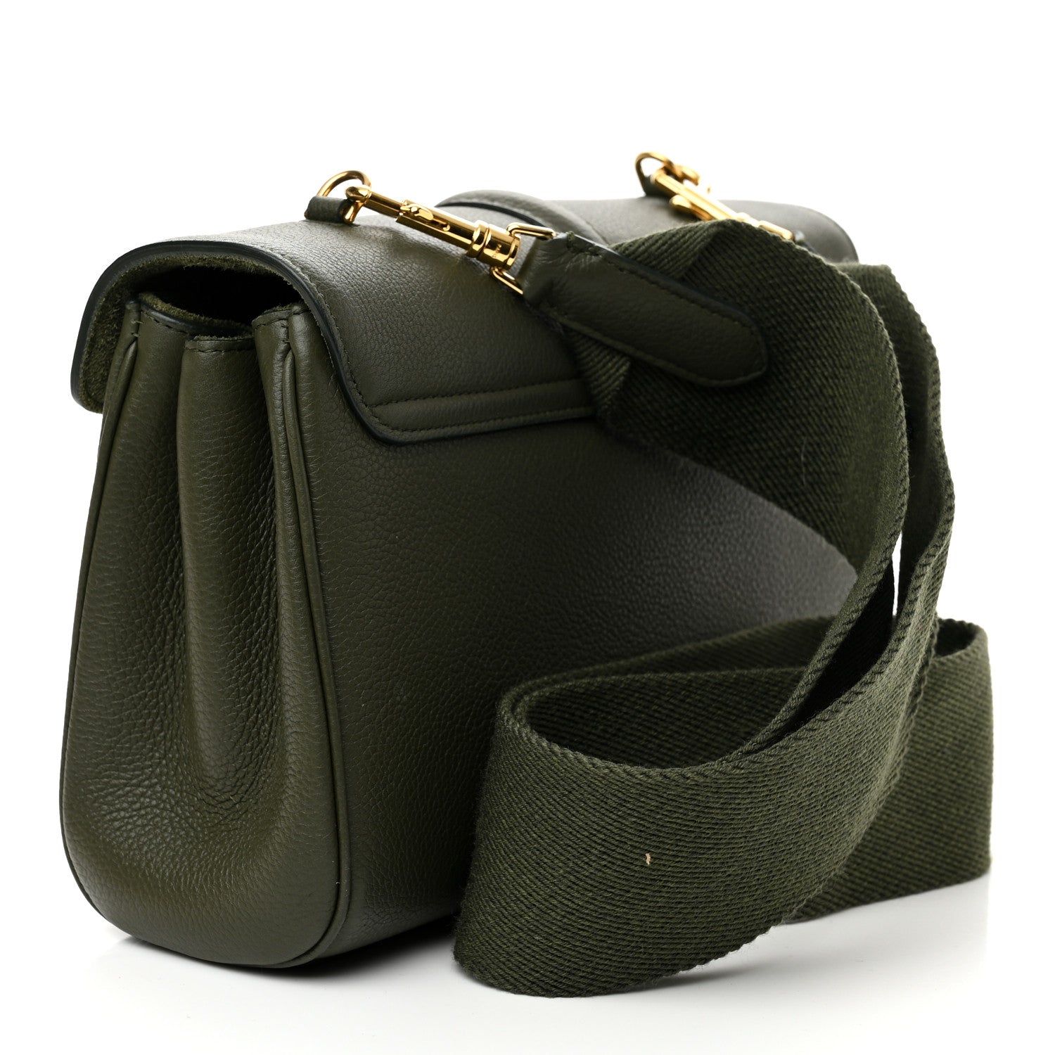 Celine Supple Calfskin Teen 16 Crossbody Bag Army Green 2 of 8