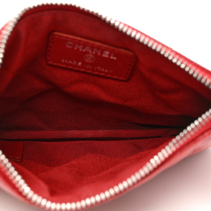 Chanel Caviar Quilted Small Cosmetic Case Red 5 of 7