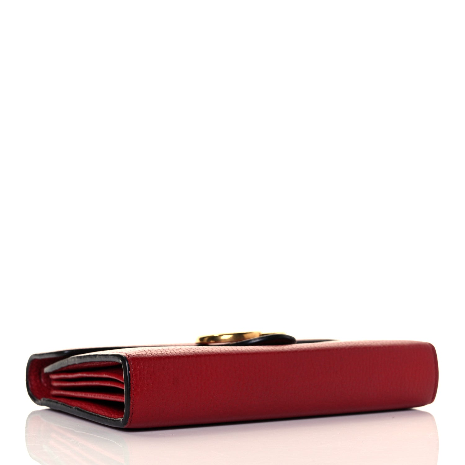 Gucci Calfskin GG Marmont Chain Wallet Vulcanic Red 4 of 8