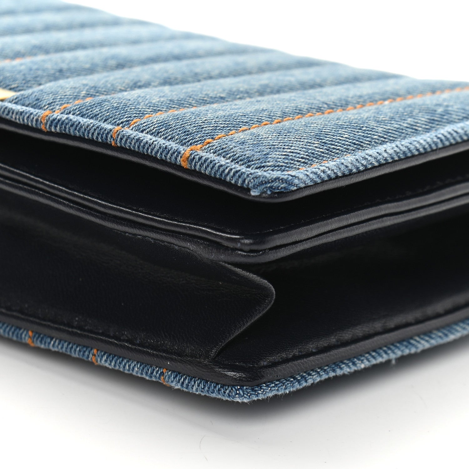 Saint Laurent Denim Matelasse Amalia Chain Shoulder Bag Blue 6 of 8