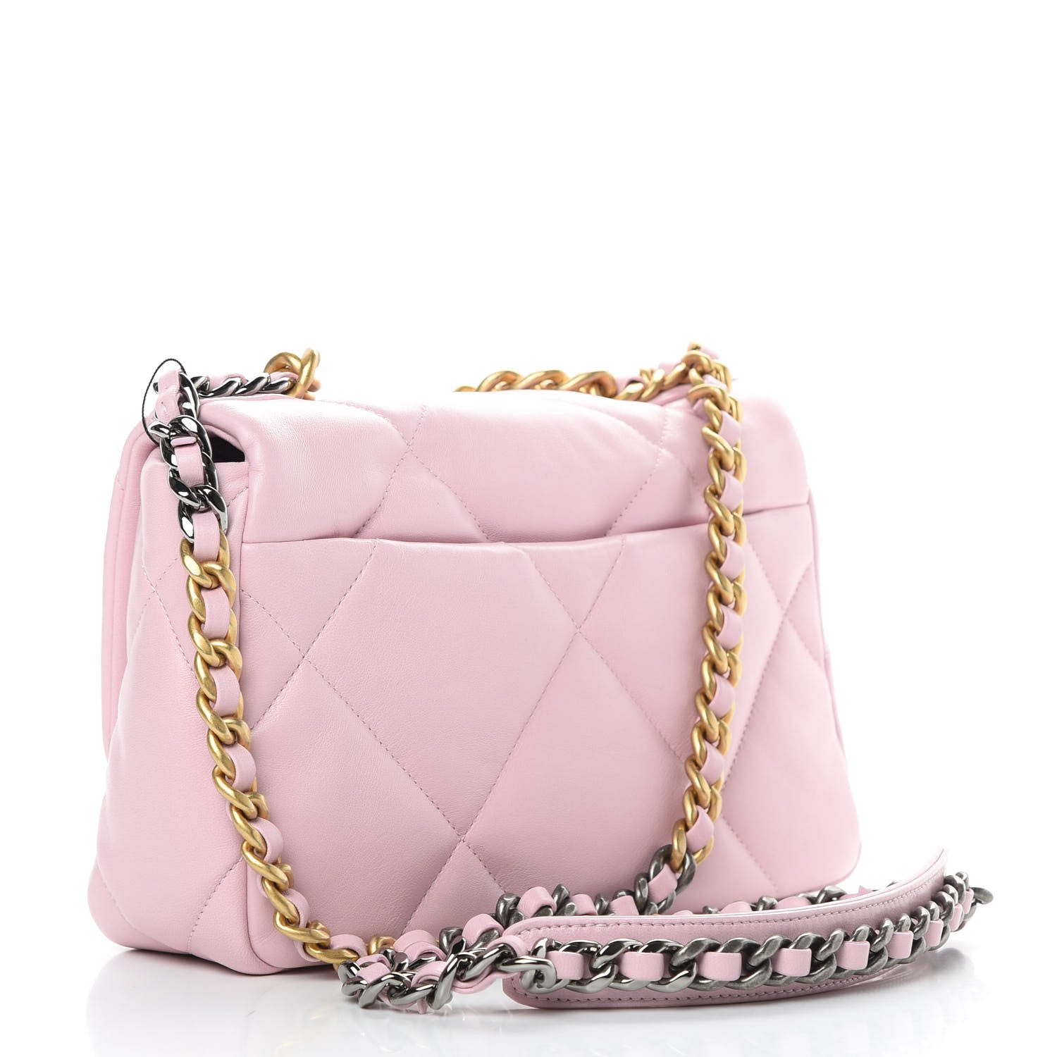 Chanel Lambskin Quilted Medium Chanel 19 Flap Light Pink 3 of 11