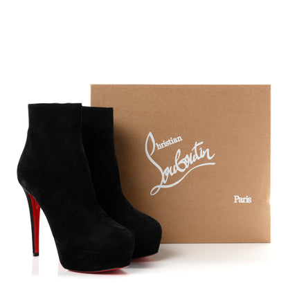 Christian Louboutin Veau Velours Bianca 120 Ankle Booties 39 Black 8 of 8