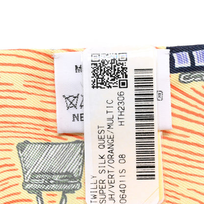 Hermes Silk Super Silk Quest Twilly Vert Orange Multicolor 3 of 4