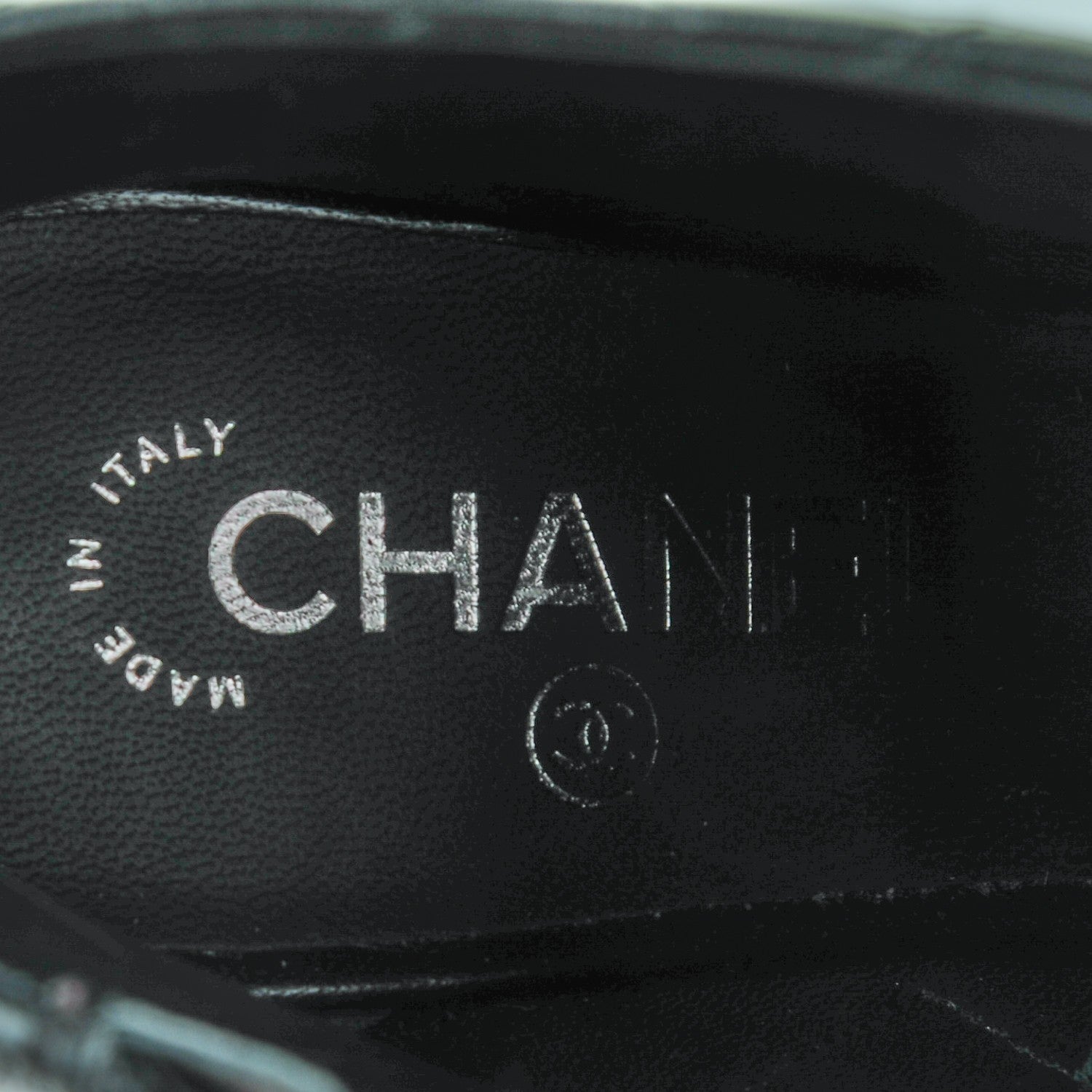 Chanel Lambskin Quilted Patent Pearl Short Boots 40 Black 7 of 7